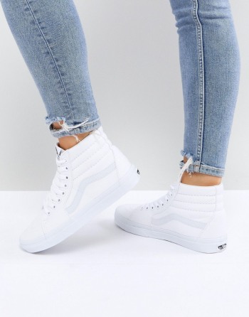 Vans Classic Sk8-Hi Triple Bijele - Ženske Tenisice | 76510BMZY